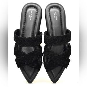 Rag & Bone Lewis Woven Suede Sandals, pointy sandals, braided sandals, size 9